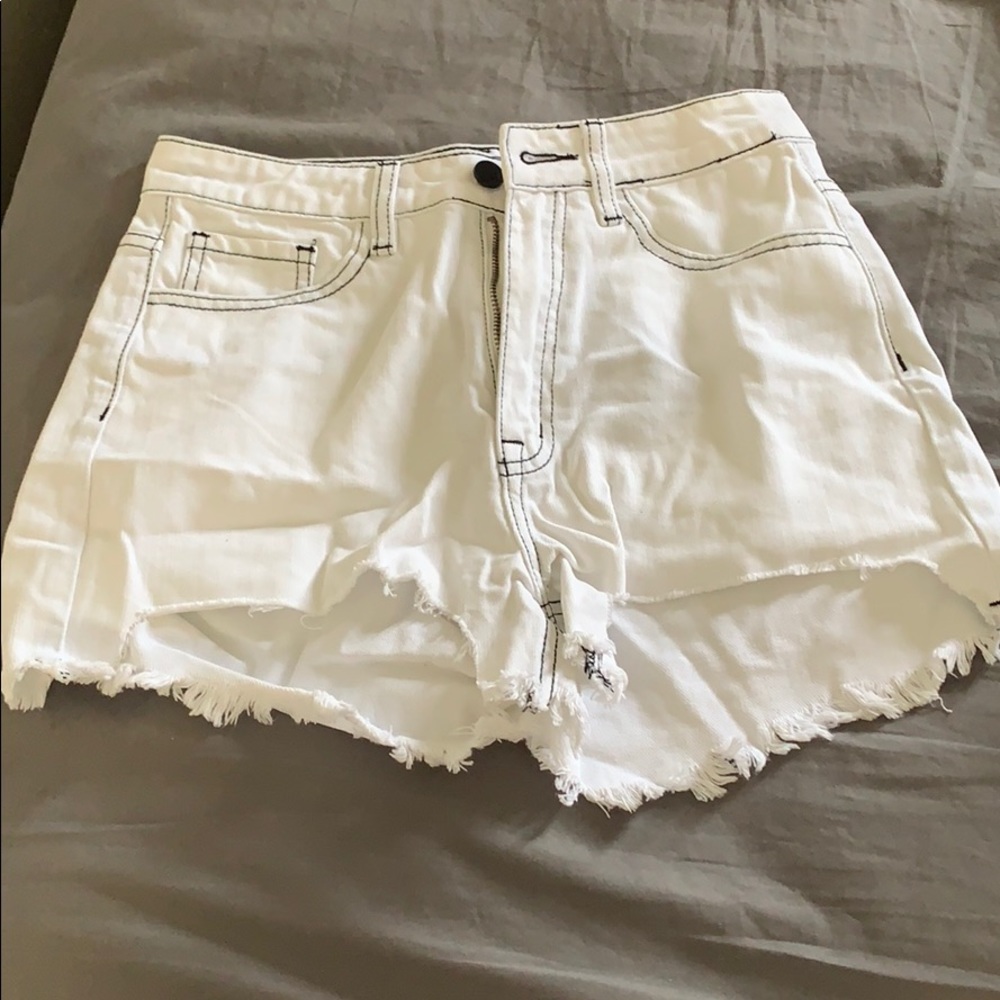 Distressed white shirts